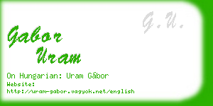 gabor uram business card